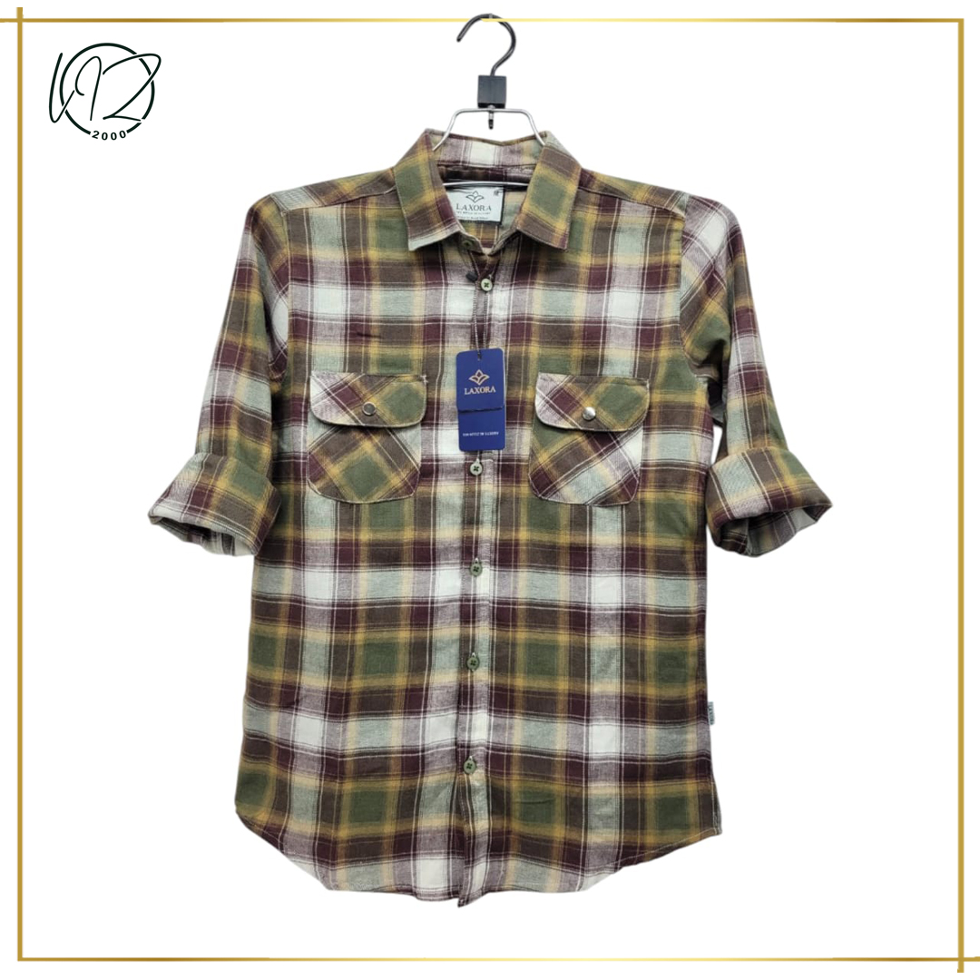 Regular Fit Checkered Casual Shirt