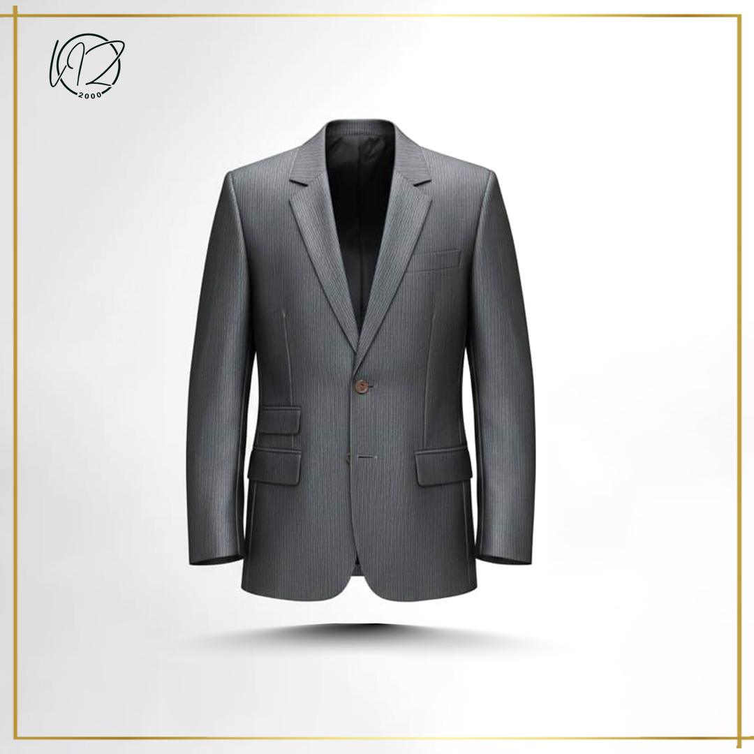 Men’s Pinstripe 2-Button Tailored Blazer