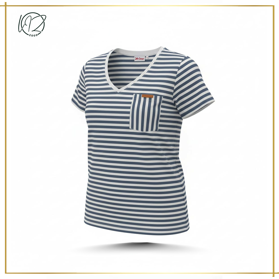 Blue White Contrast T-shirt