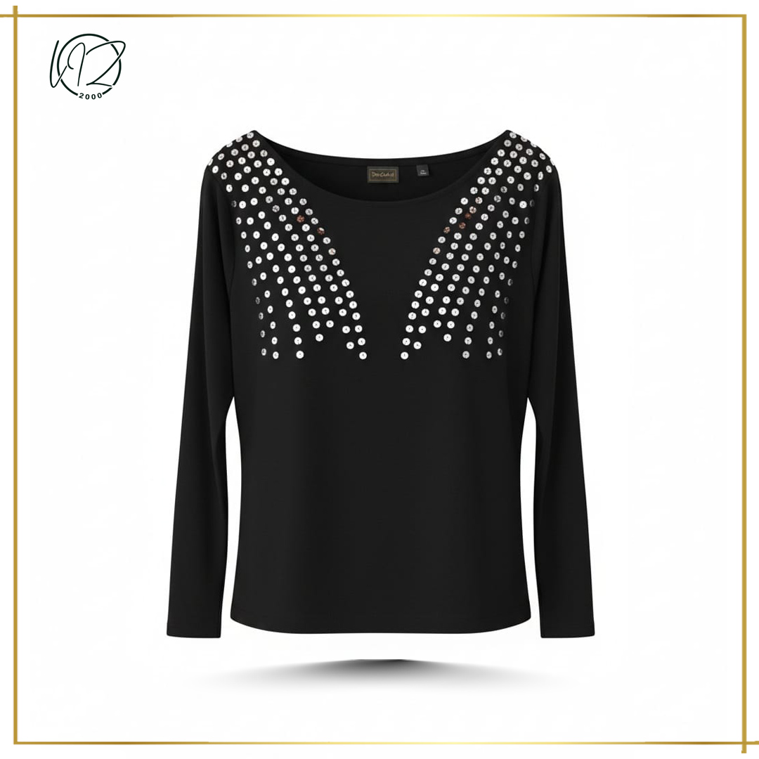 Black Stylish Long Sleeve Tee